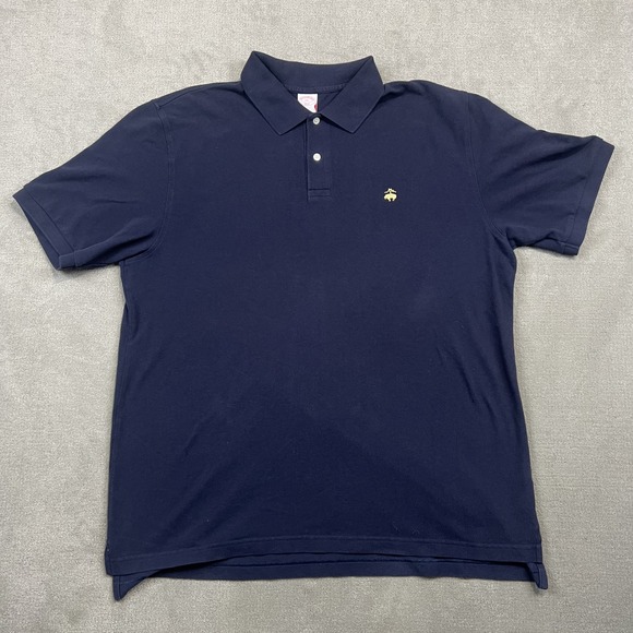 Brooks Brothers 346 Polo Shirt Mens XXL Navy Blue Original Fit Cotton Pique Logo — photo 2